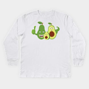 Avocado - Funny Avocado Design Kids Long Sleeve T-Shirt